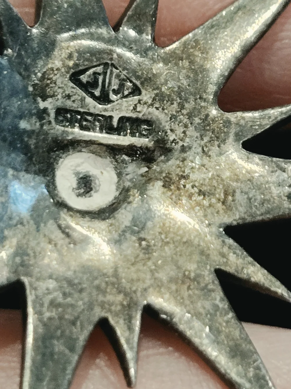 Sterling Silver Judith Jack Starburst Marcasite Brooch -